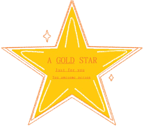 A gold star for awesome folks like you.