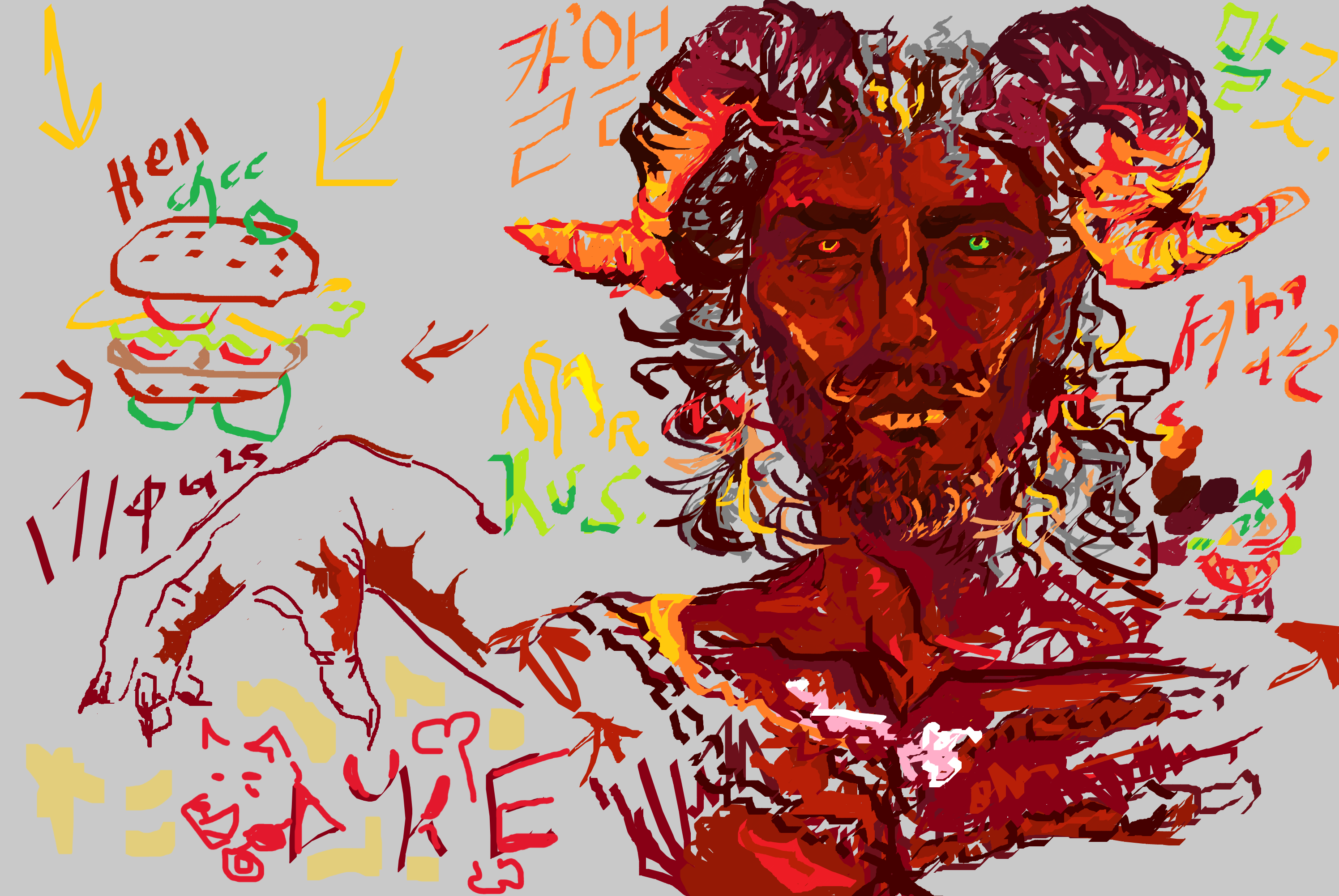 One art piece of an OC named Markus